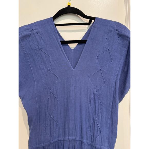 MSRP $138 Anthropologie Diamond Stitched Embroidery Midi Size S-M SAME DAY SHIP - Picture 5 of 9